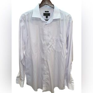 Jos A Bank Reserve Men's White Purple Striped Dress Shirt NWOT